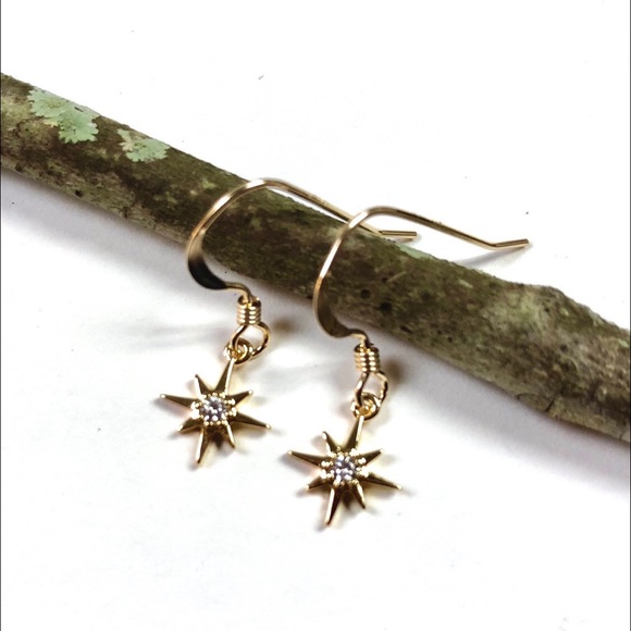 Star Earrings, Celestial, North Star, Polaris - Picture 5 of 11